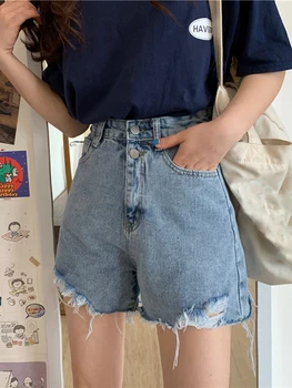 Summer Denim Shorts 2020 New Korean Version of the High Waist Loose Thin A-line Wide-Leg Hot Pants Ladies Jeans Shorts
Summer Denim Shorts 2020 New Korean Version of the High Waist Loose Thin A-line Wide-Leg Hot Pants Ladies Jeans Shorts