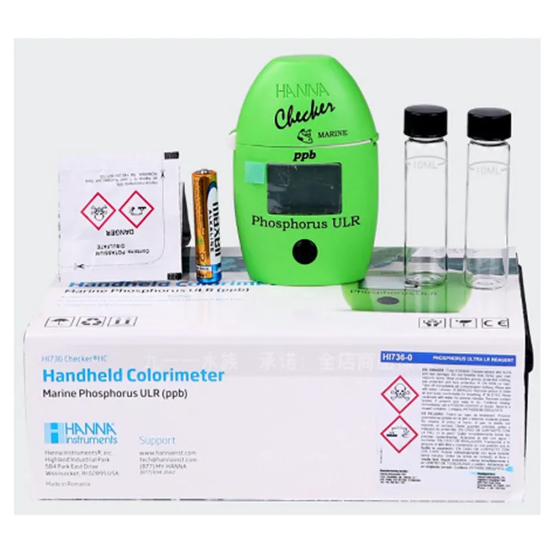 HANNA HI736 ULR Phosphate Tester Contains 25 test packs to test phosphate PO4 concentration in seawater
HANNA HI736 ULR Phosphate Tester Contains 25 test packs to test phosphate PO4 concentration in seawater