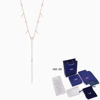 Fashion Jewelry SWA New ONE Y-Shaped Necklace Rose Gold Charming Y-Shaped Pink Heart-Shaped Crystal Female Romantic Jewelry Gift
Fashion Jewelry SWA New ONE Y-Shaped Necklace Rose Gold Charming Y-Shaped Pink Heart-Shaped Crystal Female Romantic Jewelry Gift