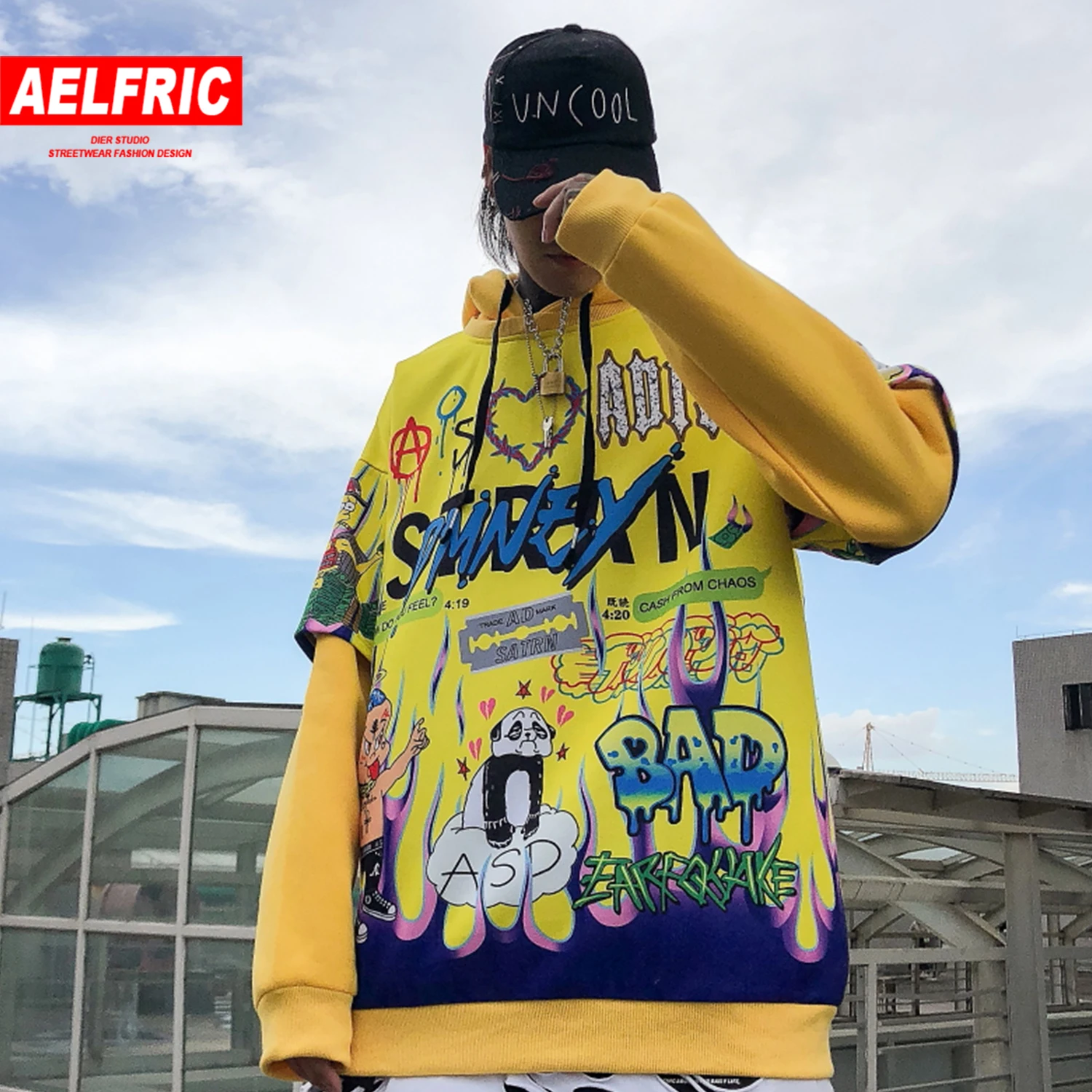 AELFRIC Color Clock Cartoon Printed Hoodies Mens Harajuku Hip Hop Patchwork Pullover Streetwear Casual Cotton Hooded Sweatshirts
AELFRIC Color Clock Cartoon Printed Hoodies Mens Harajuku Hip Hop Patchwork Pullover Streetwear Casual Cotton Hooded Sweatshirts
