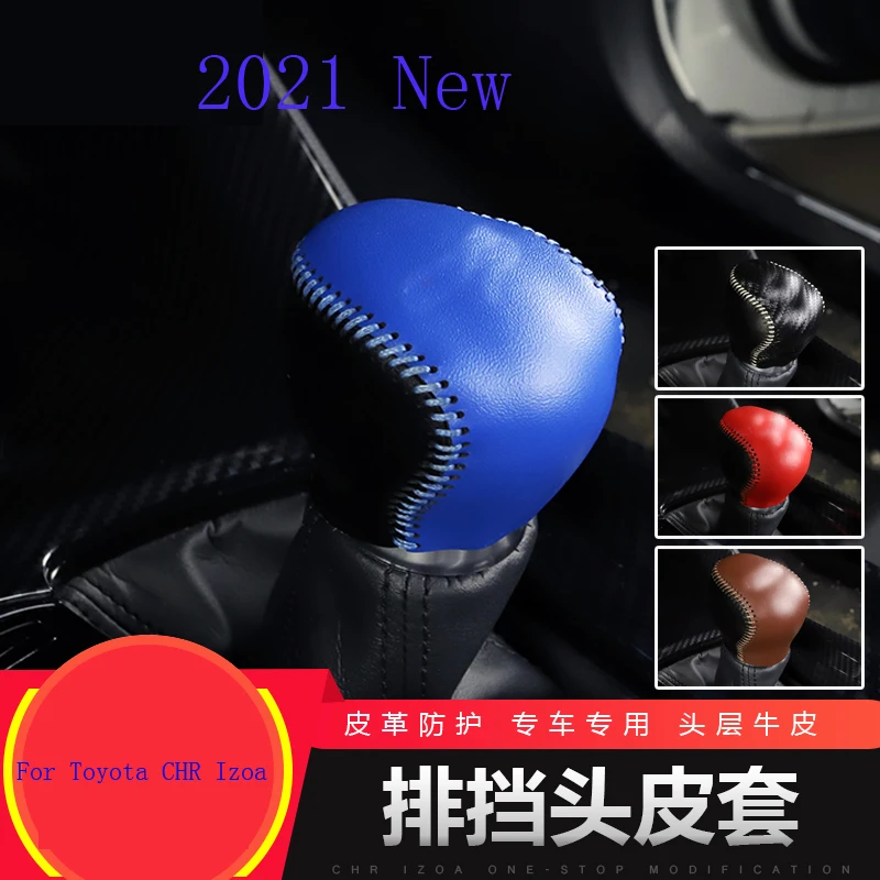 

For Toyota CHR Izoa Gear Head Covers Interior Styling High Quality Leather Shift Knob Accessories