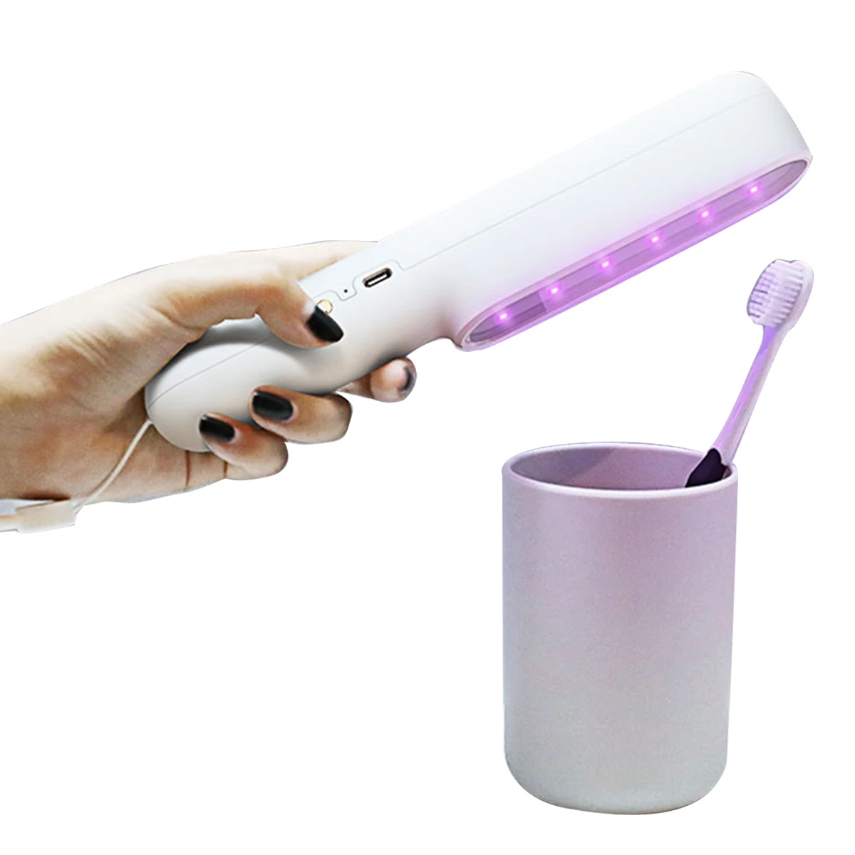 Portable UV Sterilizer Light Wand USB Rechargeable Toothbrush Ultraviolet Disinfection Light For Home Office Cosmetics UV Light
Portable UV Sterilizer Light Wand USB Rechargeable Toothbrush Ultraviolet Disinfection Light For Home Office Cosmetics UV Light