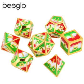 Metal Dice with Black Drawstring Dice Bag for Tabletop Game DnD RPG Tri-color Red Green White D4 D6 D8 D% D10 D12 D20
Metal Dice with Black Drawstring Dice Bag for Tabletop Game DnD RPG Tri-color Red Green White D4 D6 D8 D% D10 D12 D20