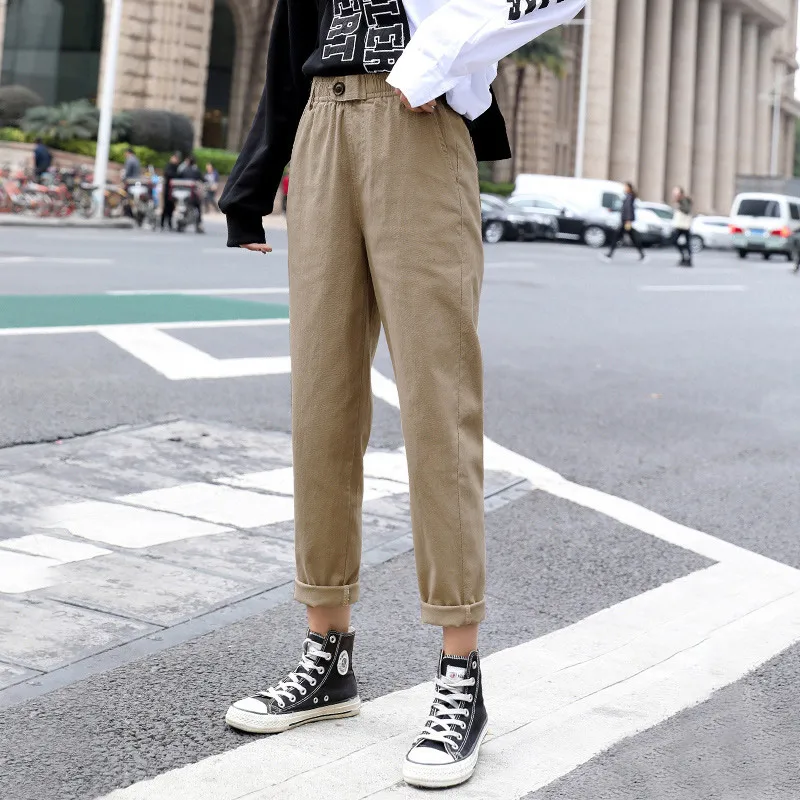Women's Autumn Pencil Ankle-length Pants Elastic High Waist Harajuku Casual Trouser For Women 2019 Spring Casual Clothes Female
Women's Autumn Pencil Ankle-length Pants Elastic High Waist Harajuku Casual Trouser For Women 2019 Spring Casual Clothes Female