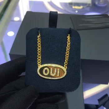 UMGODLY Luxury Brand Letters OUI AMOUR Chain Necklace CZ Zircon Stones Women Fashion Fashion Jewelry
UMGODLY Luxury Brand Letters OUI AMOUR Chain Necklace CZ Zircon Stones Women Fashion Fashion Jewelry