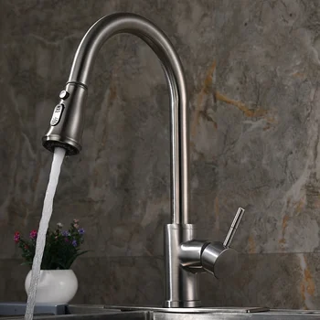SUSEMSE 360º Swivel stainless steel Only Universal Single Hole Stretchable Double Control three setting modes Kitchen faucet
SUSEMSE 360º Swivel stainless steel Only Universal Single Hole Stretchable Double Control three setting modes Kitchen faucet