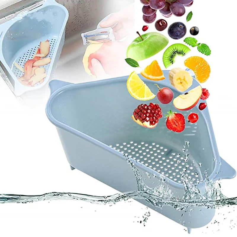Kitchen Triangular Sink Strainer Drain Vegetable Fruit Drainer Basket Suction Cup Sponge Rack Storage ToolSink Filter Shelf
Kitchen Triangular Sink Strainer Drain Vegetable Fruit Drainer Basket Suction Cup Sponge Rack Storage ToolSink Filter Shelf