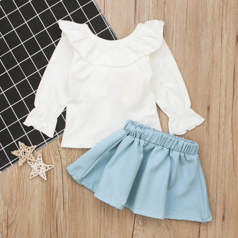 Children Europe And America Spring And Autumn-Girls Long Sleeve Flounced Tops + Short Skirt Two-Piece Set Childrenswear INS
Children Europe And America Spring And Autumn-Girls Long Sleeve Flounced Tops + Short Skirt Two-Piece Set Childrenswear INS