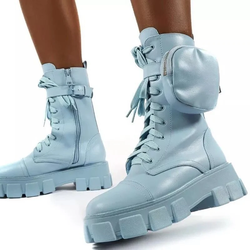 New Big Size 43 Size Martin Boots Women 2020 Autumn And Winter Pocket Belt Buckle Women Shoes Thick-Soled Motorcycle Boots Women
New Big Size 43 Size Martin Boots Women 2020 Autumn And Winter Pocket Belt Buckle Women Shoes Thick-Soled Motorcycle Boots Women