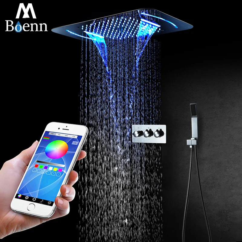 M Boenn Rainfall LED Showerhead Bathroom Shower Set System Embedded Ceiling Mounted Shower Head Hot and Cold Shower Faucet Mixer
M Boenn Rainfall LED Showerhead Bathroom Shower Set System Embedded Ceiling Mounted Shower Head Hot and Cold Shower Faucet Mixer