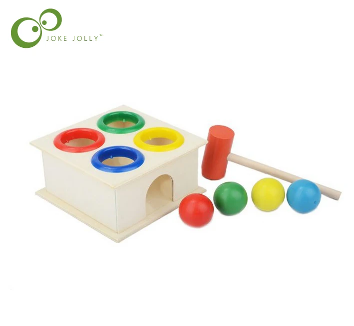 Children Wooden Hammering Ball Hammer Box Funny Playing Hamster Game Early Learning Knock Educational Toy Gift for Boy Girl DDJ | Игрушки и