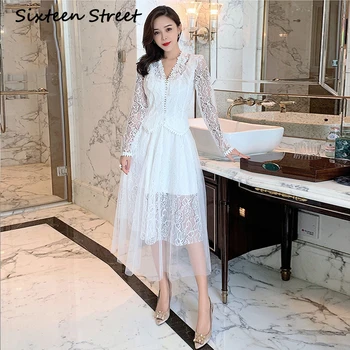 2020 Summer 2 Piece Set Women Outfits Lace V-Neck Vintage Full Sleeve Shirt Top and Skirt Women 2 Piece Sets Dress White
2020 Summer 2 Piece Set Women Outfits Lace V-Neck Vintage Full Sleeve Shirt Top and Skirt Women 2 Piece Sets Dress White