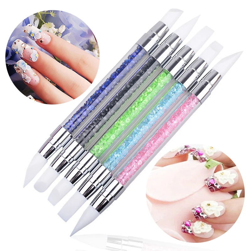 Nail Brushes Nail Art Silicone Brush Carving Painting Pencil Tips UV Gel DIY Polish Dual-head Mirror Powder Sculpture Manicure
Nail Brushes Nail Art Silicone Brush Carving Painting Pencil Tips UV Gel DIY Polish Dual-head Mirror Powder Sculpture Manicure