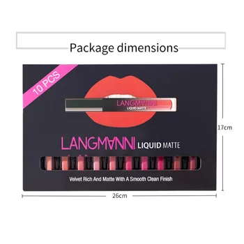 10pcs Velvet Matte Lip Gloss Set Lasting Waterproof Non-stick Cup Liquid Lipstick
10pcs Velvet Matte Lip Gloss Set Lasting Waterproof Non-stick Cup Liquid Lipstick