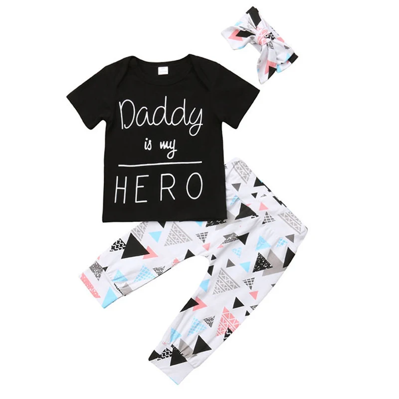 Newborn Baby Girl Clothes Babys Set Infant Girl Letter T shirt Tops+Floral Print Pants Headband 3pcs Outfits 0-24M
Newborn Baby Girl Clothes Babys Set Infant Girl Letter T shirt Tops+Floral Print Pants Headband 3pcs Outfits 0-24M