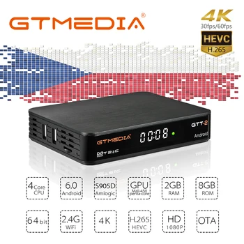 GTMEDIA GTT2 Smart TV Box Cable ATSC-C Amlogic DVB-T2/C 1080p android 6.0 4K H.265 Built-in WiFi 1PTV Set-top Box
GTMEDIA GTT2 Smart TV Box Cable ATSC-C Amlogic DVB-T2/C 1080p android 6.0 4K H.265 Built-in WiFi 1PTV Set-top Box