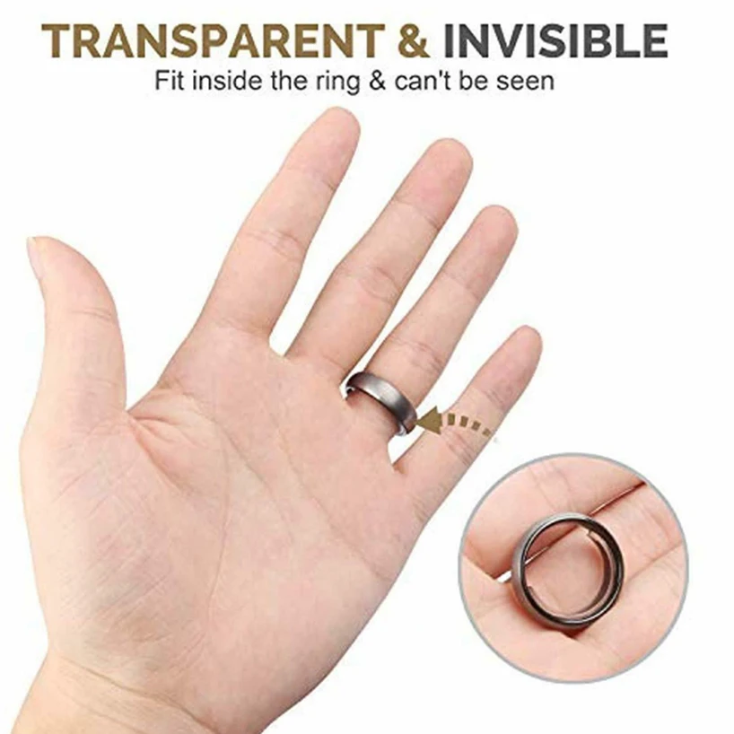 Фото 18 размеров s Силиконовое невидимое прозрачное кольцо регулирутель размера r