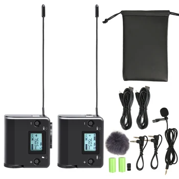 Wireless FD FM-50 FUHF Lapel Condenser Microphone Receiver Transmitter System for DSLR Camera microfono inalambrico karaoke
Wireless FD FM-50 FUHF Lapel Condenser Microphone Receiver Transmitter System for DSLR Camera microfono inalambrico karaoke