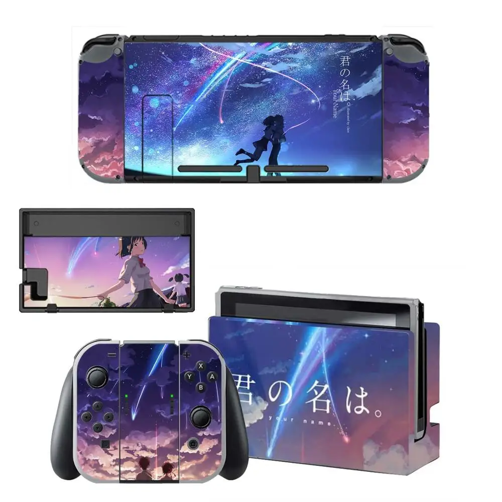 Наклейка с героями аниме и именем Nintendo Switch наклейка s скины для консоли