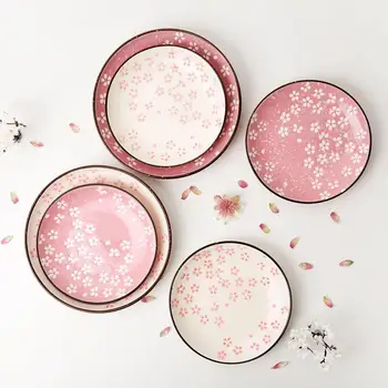 Sakura Pattern Ceramic Plate Dinner Plates Kitchen Tableware Fruit Dessert Cake Dishes Snack Steak Sushi Plate Serving Dish
Sakura Pattern Ceramic Plate Dinner Plates Kitchen Tableware Fruit Dessert Cake Dishes Snack Steak Sushi Plate Serving Dish