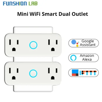 Mini WiFi Smart Socket US Standard Dual Outlet Wall Switch Plug Work with Amazon Alexa and Google Home
Mini WiFi Smart Socket US Standard Dual Outlet Wall Switch Plug Work with Amazon Alexa and Google Home