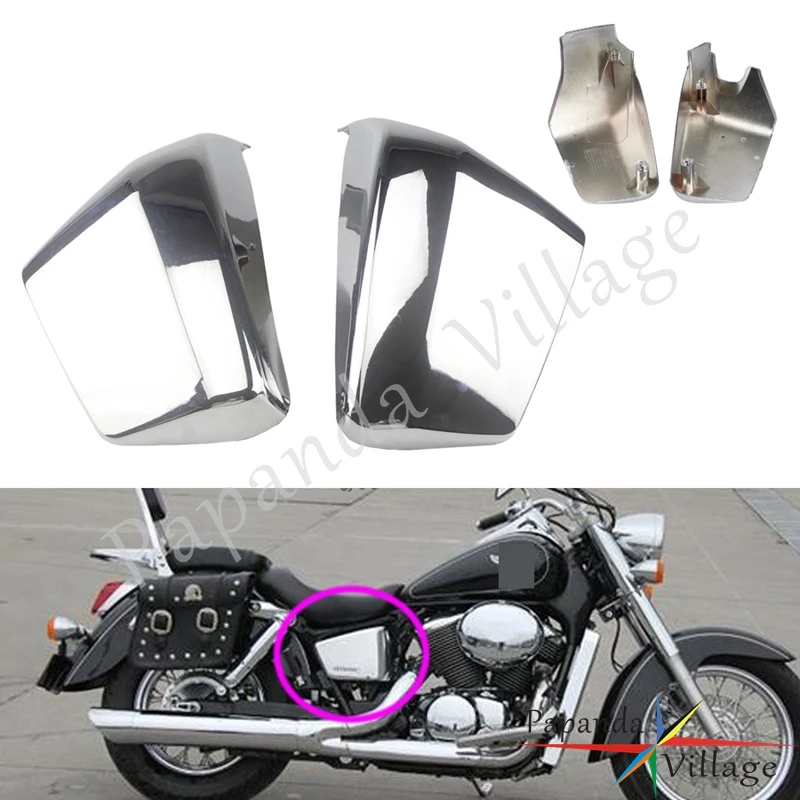 1 пара хромированных мотоциклетных ABS боковая защита аккумулятора левая и правая крышки Защита для Honda Shadow Aero VT400 VT750 2004-2011
1 пара хромированных мотоциклетных ABS боковая защита аккумулятора левая и правая крышки Защита для Honda Shadow Aero VT400 VT750 2004-2011