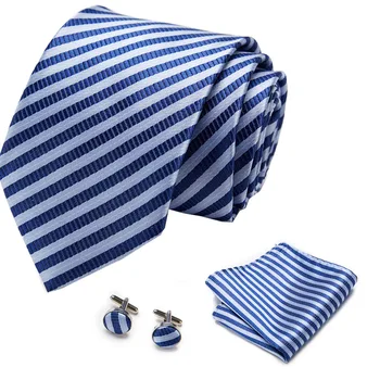 Mens 7.5cm Tie Skinny Blue Striped 100% Silk Classic Jacquard Woven Tie Hanky Cufflink Set For Men Formal Wedding Party
Mens 7.5cm Tie Skinny Blue Striped 100% Silk Classic Jacquard Woven Tie Hanky Cufflink Set For Men Formal Wedding Party
