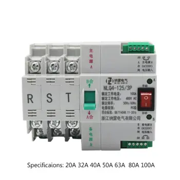 380V 3 P Dual Power Automatic Transfer Switch 20-100A Circuit Breaker Rail Mount
380V 3 P Dual Power Automatic Transfer Switch 20-100A Circuit Breaker Rail Mount