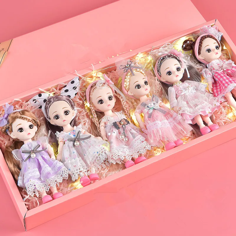 1 Box of 6 Pieces/each Set of BJD 16 Cm Doll with 13 Movable Joints Fashion Dress Princess Girl Toy Decoration Birthday Gift Box
1 Box of 6 Pieces/each Set of BJD 16 Cm Doll with 13 Movable Joints Fashion Dress Princess Girl Toy Decoration Birthday Gift Box