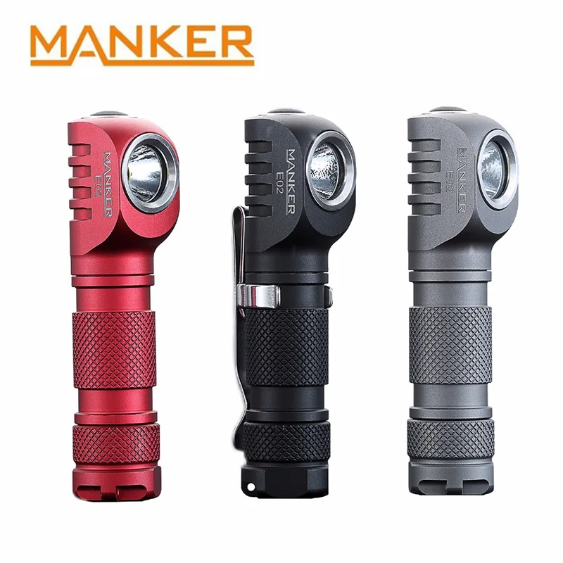 

Manker E02 220 Lumen CREE XPG3 /180lm Nichia 219C LED Keychain Light Mini EDC LED Flashlight with Reversible Clip & Magnet Tail