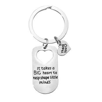 Hand Stamped Porte Clef It Takes A Big Heart To Help Shape Little Minds Brelok Suit Keychain Bag Charms Keyring 1 Set Keytag
Hand Stamped Porte Clef It Takes A Big Heart To Help Shape Little Minds Brelok Suit Keychain Bag Charms Keyring 1 Set Keytag