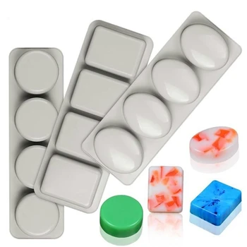 3 Pack DIY 4 Even Grid Silicone Soap Mold for Handmade Soap Making Forms 3D Mould Oval Round Square Soaps Molds
3 Pack DIY 4 Even Grid Silicone Soap Mold for Handmade Soap Making Forms 3D Mould Oval Round Square Soaps Molds