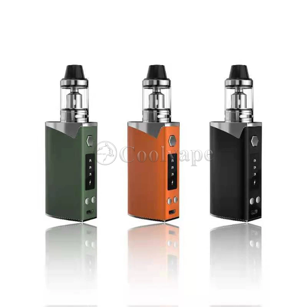 

80W Box Mod Start Vape Kit 2200mah build-in battery with 2.5ml atomizer tank e-cigarette Huge vapor pen mod kit vs TXW 80W vape