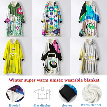 Lazy TV Blanket Floral Yellow Green Cute Cartoon Hooded Pink Blankets with Sleeves Thick Warm Long Coat Unisex Christmas Gift
Lazy TV Blanket Floral Yellow Green Cute Cartoon Hooded Pink Blankets with Sleeves Thick Warm Long Coat Unisex Christmas Gift