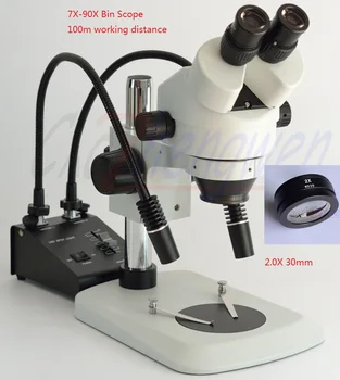 FYSCOPE 7X-90X Binocular Soldering Zoom Stereo Microscope + 6W LED Gooseneck Lights 
FYSCOPE 7X-90X Binocular Soldering Zoom Stereo Microscope + 6W LED Gooseneck Lights