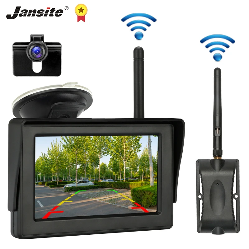 Jansite 4.3 inch Wireless Car Monitor Backup Camera Rear View Parking Camera for Pickup Truck Minivan 12V Reversing Image
Jansite 4.3 inch Wireless Car Monitor Backup Camera Rear View Parking Camera for Pickup Truck Minivan 12V Reversing Image