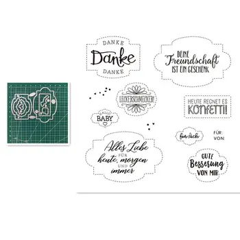 German Blessing Words Metal Cutting Dies and Stamps for Craft Scrapbooking Embossing Stencil DIY Card Decor 2020 New Dies
German Blessing Words Metal Cutting Dies and Stamps for Craft Scrapbooking Embossing Stencil DIY Card Decor 2020 New Dies