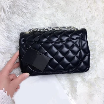 

Small Classic Designer Handbags For Women Famous Brand Flap Bag Lady Shoulder Crossbody Bag Diamond Quilted Chian Lock Bags 20cm