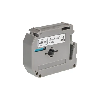 12mm Black on White M Tape Cartridge Compatible P-touch Label M-K231 MK231 M231 M K231
12mm Black on White M Tape Cartridge Compatible P-touch Label M-K231 MK231 M231 M K231