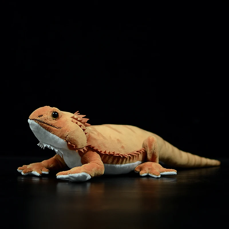 

46cm Simulation Pogona Vitticeps Lguana Lizard Cute Realistic Stuffed Plush Toy Soft Agamidae Animals Doll Model For Kids Gifts