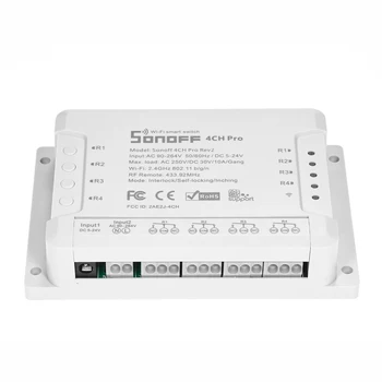 Sonoff 4CH Pro R2 Wi-Fi Smart Switch Wireless Remote Control Switch Compatible with Alexa Google Assistant for Fan Light Bulb
Sonoff 4CH Pro R2 Wi-Fi Smart Switch Wireless Remote Control Switch Compatible with Alexa Google Assistant for Fan Light Bulb