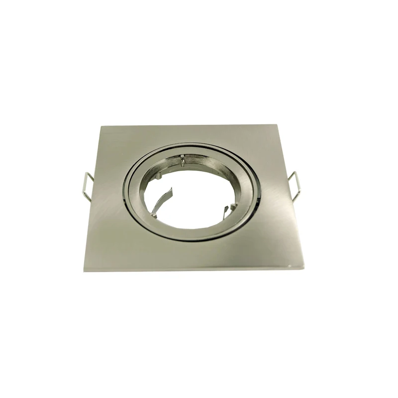 Square Nickle LED Recessed Ceiling Light Adjustable Frame for GU10 MR16 E27 Bulb Fixture Housing
Square Nickle LED Recessed Ceiling Light Adjustable Frame for GU10 MR16 E27 Bulb Fixture Housing