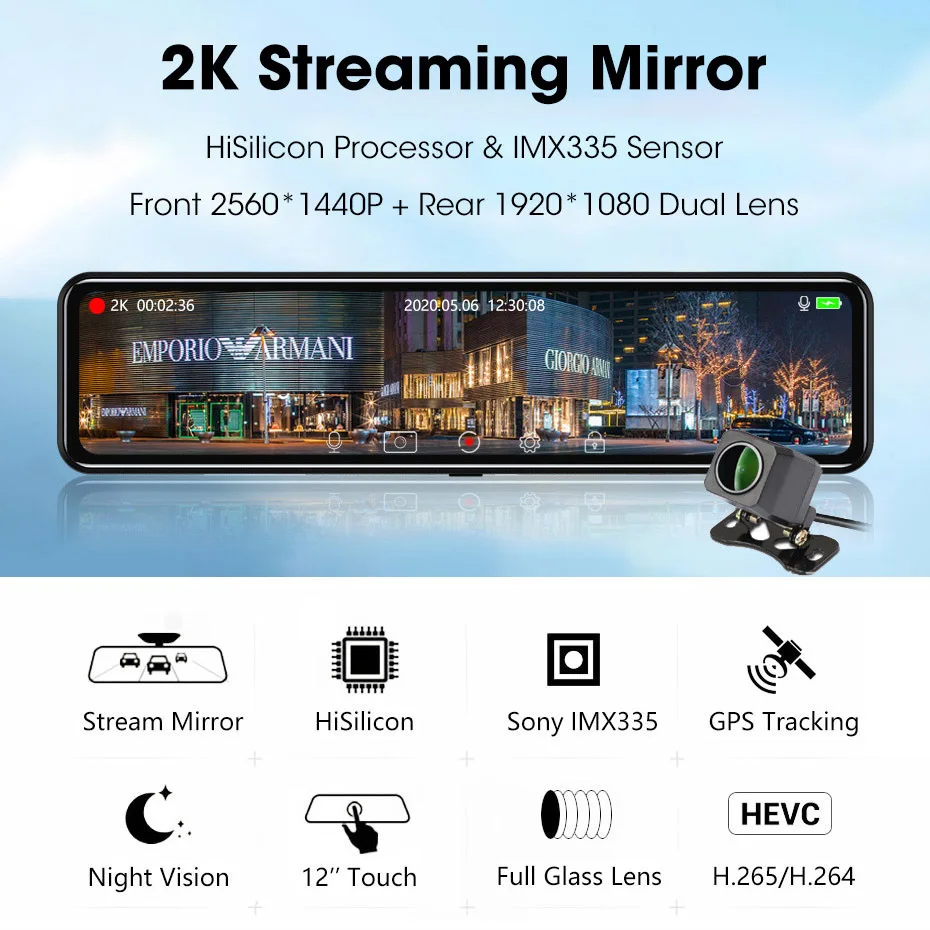 OLOKY 2K 10" Touch Screen 1296P Car DVR stream media Dash camera Dual Lens Video Recorder Rearview mirror 1080p Rear camera GPS
OLOKY 2K 10" Touch Screen 1296P Car DVR stream media Dash camera Dual Lens Video Recorder Rearview mirror 1080p Rear camera GPS