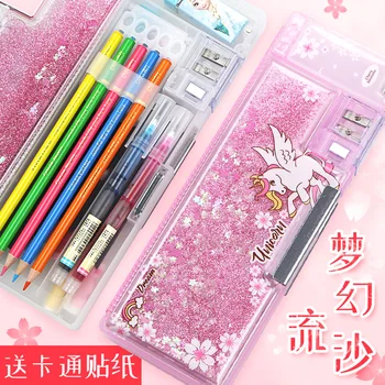 Unicorn Cute Girl Quicksand Multi-Function Large Capacity Pencil Case Primary School Pencil Case Girl's Pencil Case
Unicorn Cute Girl Quicksand Multi-Function Large Capacity Pencil Case Primary School Pencil Case Girl's Pencil Case