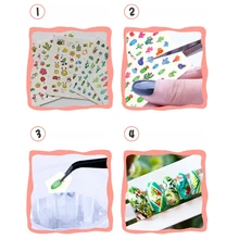 Mode Cartoon Tier Blume Baum Nagel Aufkleber Wasser Transfer Kunst Dekoration 3D Design Nagel Decor Multi-form DesignNailStick(China)