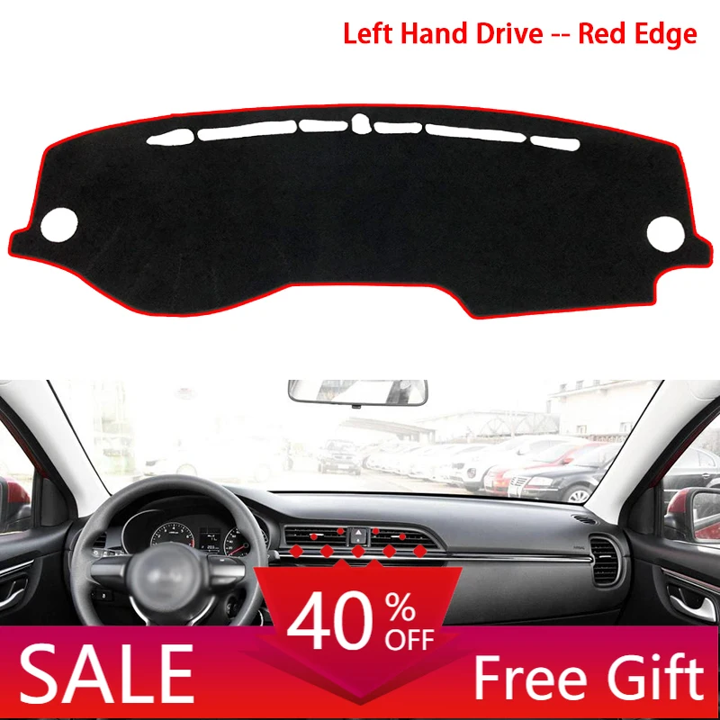 

for KIA RIO 3 4 K2 2012~2019 Russian Versions Anti-Slip Mat Dashboard Cover Pad Sunshade Dashmat Dash Car Carpet Accessories rug