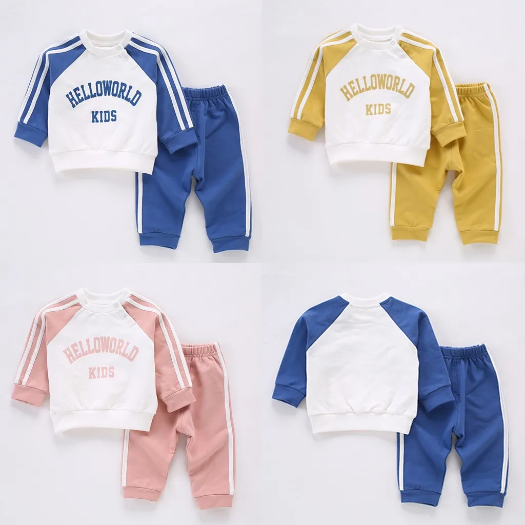 2pcs Tops +Pants 6M-3 Years Baby Boys Girls Cotton Set Long Sleeves Baby Suits Autumn Home Underwear Suit toddler boy clothes
2pcs Tops +Pants 6M-3 Years Baby Boys Girls Cotton Set Long Sleeves Baby Suits Autumn Home Underwear Suit toddler boy clothes