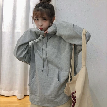 Solid color autumn and winter women's sweatshirt casual hooded sweatshirt
Solid color autumn and winter women's sweatshirt casual hooded sweatshirt