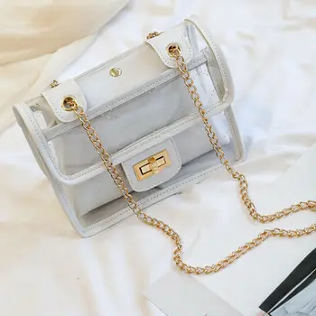 Women Transparent Shoulder Bag Clear Summer Chain Handbag Pvc Mini Jelly Tote PVC Crossbody Shoulder Bag Beach Handbags Purse 
Women Transparent Shoulder Bag Clear Summer Chain Handbag Pvc Mini Jelly Tote PVC Crossbody Shoulder Bag Beach Handbags Purse