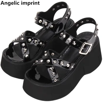 Angelic imprint woman mori girl lolita cosplay punk shoes lady high heels pumps women princess summer dress sandals 8cm rivets 
Angelic imprint woman mori girl lolita cosplay punk shoes lady high heels pumps women princess summer dress sandals 8cm rivets